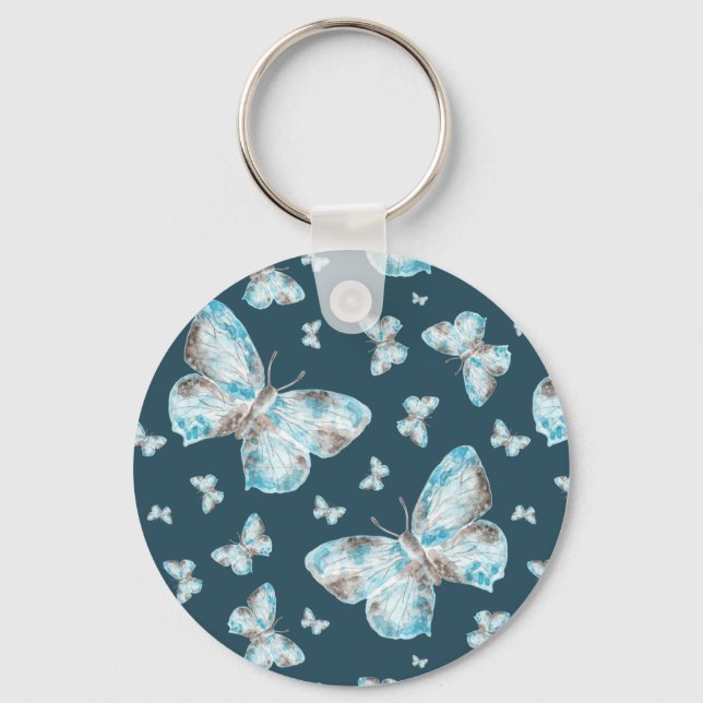 Butterfly Handprint Art Keychain (Front)