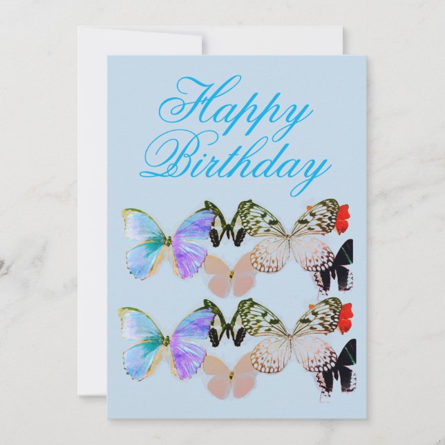 Butterfly Happy Birthday Card (Front)