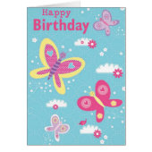 Butterfly Happy Birthday Cards (Front)