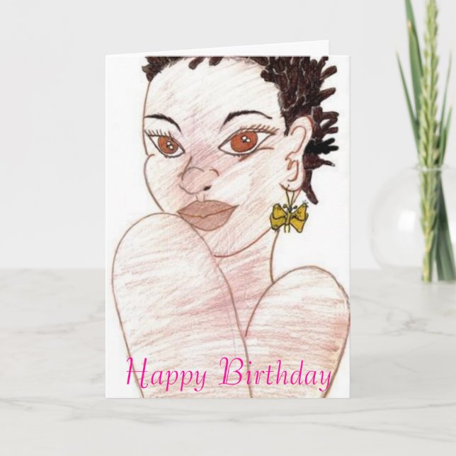 Butterfly, Happy Birthday - Customized Card (Front)