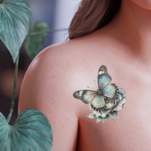 Butterfly Happy Birthday Female Temporary Tattoos