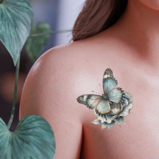 Butterfly Happy Birthday Female Temporary Tattoos