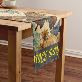 "Butterfly Haven: Elevate Your Table with Enchant Short Table Runner