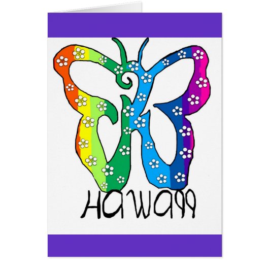Butterfly Hawaii saying Cards (Front)
