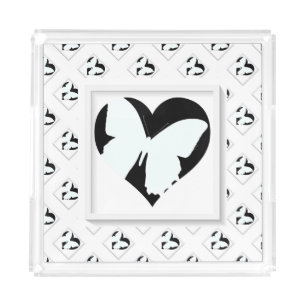 Butterfly Heart Acrylic Tray