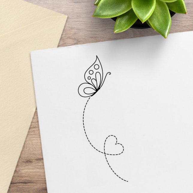 Butterfly Heart - Color Me Rubber Stamp (Creator Uploaded)