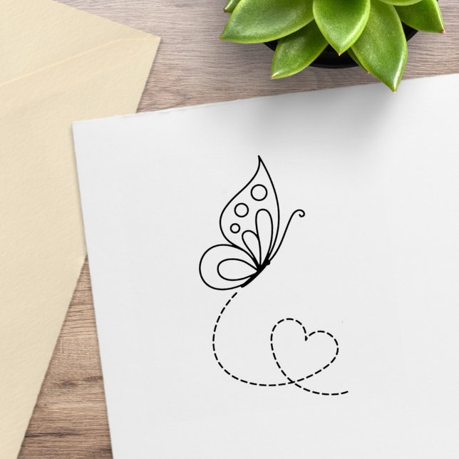 Butterfly Heart - Color Me Rubber Stamp (Creator Uploaded)