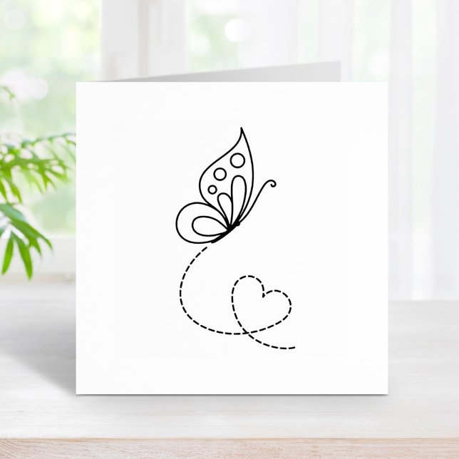 Butterfly Heart - Color Me Rubber Stamp (Creator Uploaded)