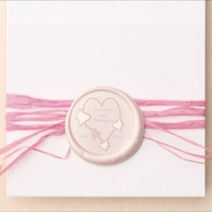 Butterfly Heart Design Wedding Wax Seal Sticker