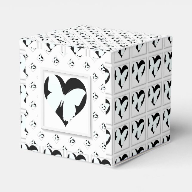 Butterfly Heart  Favor Boxes (Back Side)