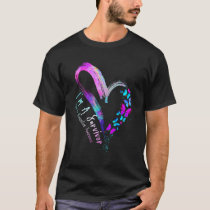 Butterfly Heart I_m A Survivor Suicide Prevention  T-Shirt
