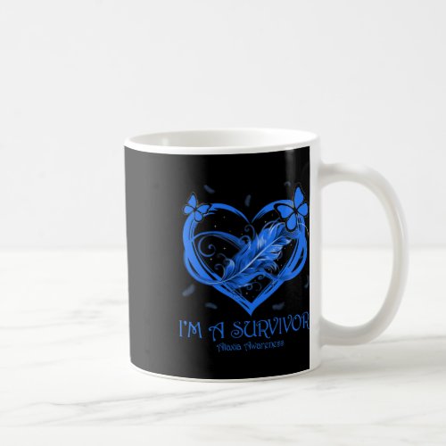 Butterfly Heart Im A Survivor Ataxia Awareness  Coffee Mug