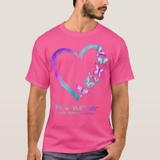 Butterfly Heart I'm A Survivor Suicide Prevention  T-Shirt