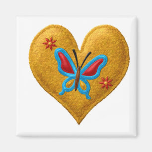 BUTTERFLY HEART Locker Magnets, Refrigerator Magnet