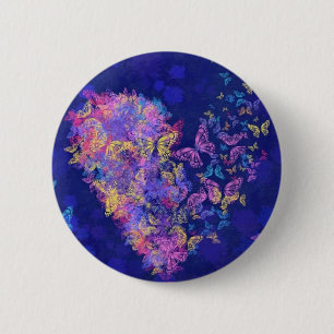 Butterfly Heart - Love Button