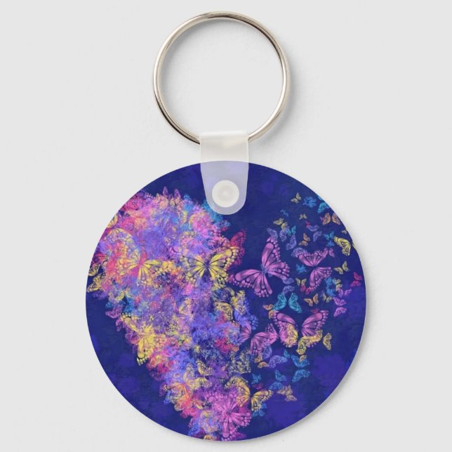 Butterfly Heart - Love Keychain (Front)