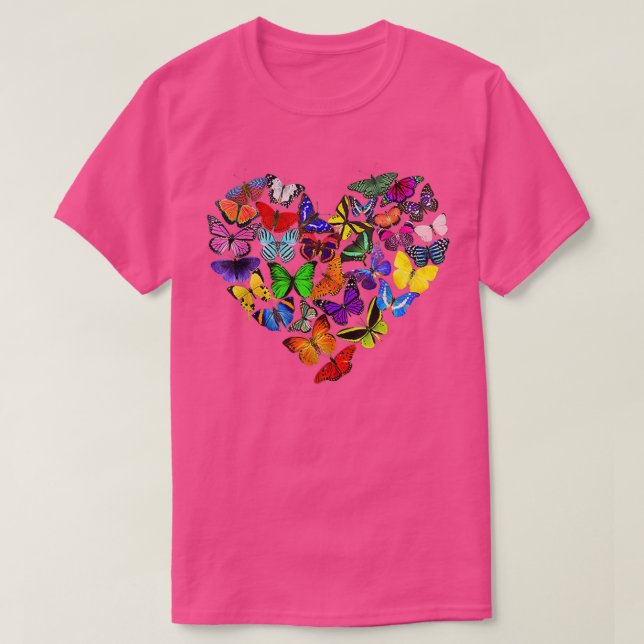 Butterfly Heart Monarch Butterflies Collector Fair T-Shirt (Design Front)
