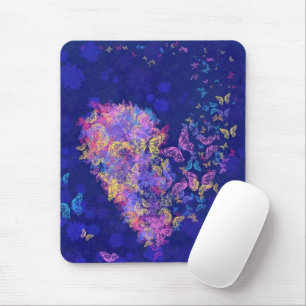 Butterfly Heart Mouse Pad - Love