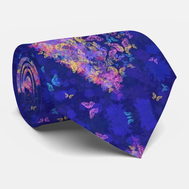 Butterfly Heart Neck tie (Rolled)