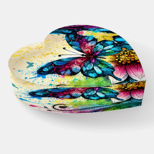 Butterfly Heart Paperweight