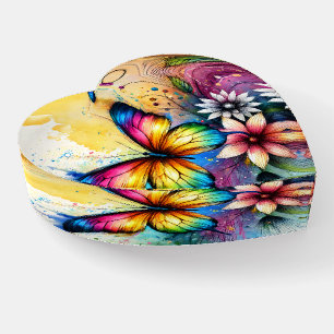 Butterfly Heart Paperweight
