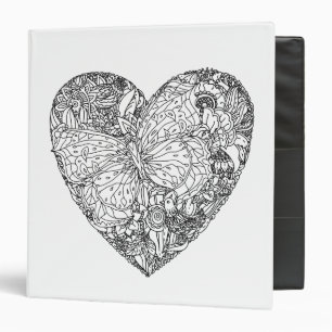 Butterfly Heart Pattern Binder