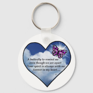 Butterfly Heart Poem Keychain