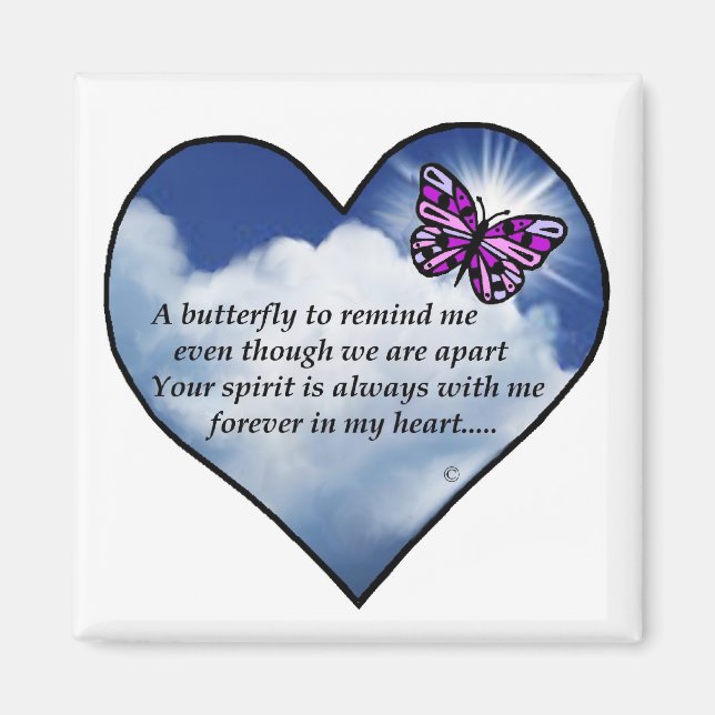 Butterfly Heart Poem Magnet (Front)