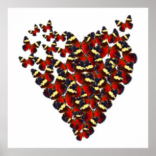 Butterfly heart poster