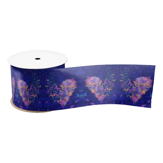Butterfly Heart Ribbon - Love (Spool)