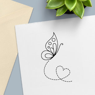 Butterfly Heart Self-inking Stamp
