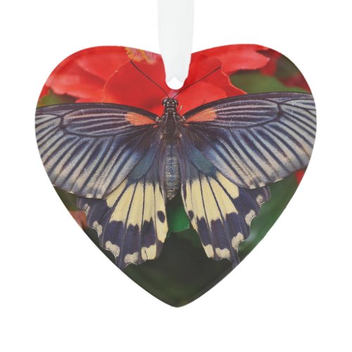 Butterfly Heart Shaped Ornament