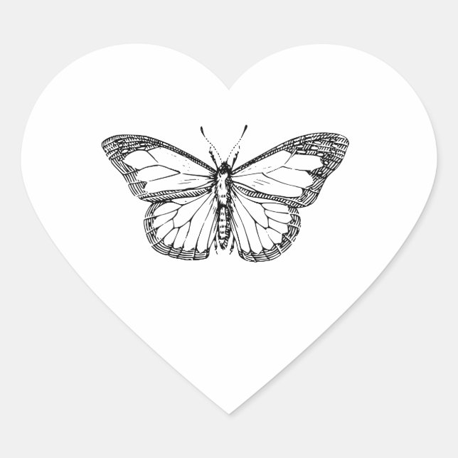 Butterfly Heart Sticker (Front)