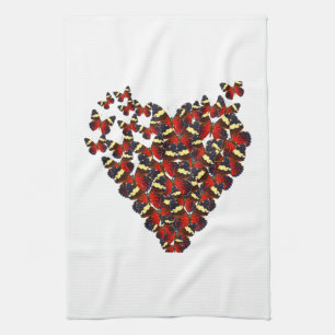 Butterfly heart towel