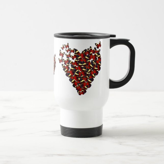Butterfly heart travel mug (Right)