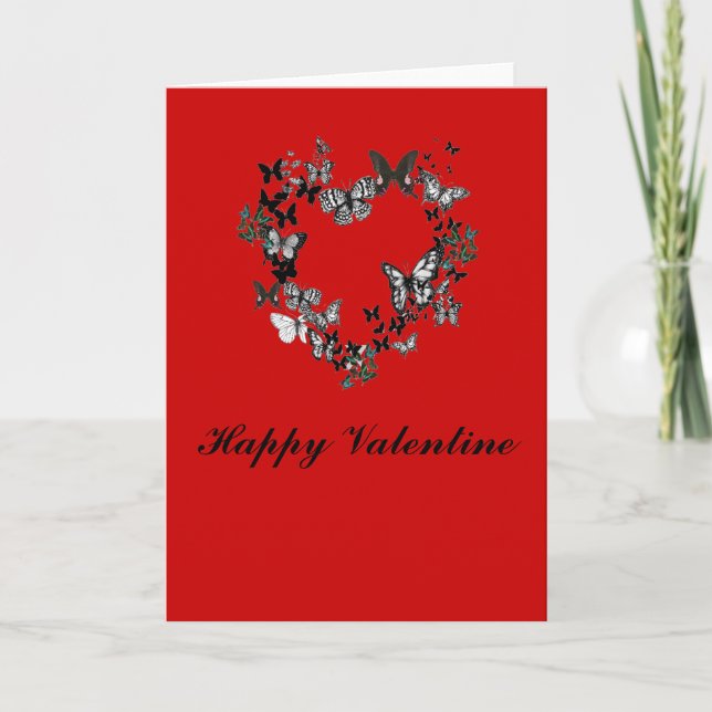 Butterfly Heart Valentine's card (Front)