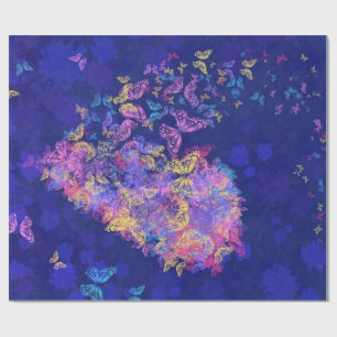 Butterfly Heart Wrapping Paper Love