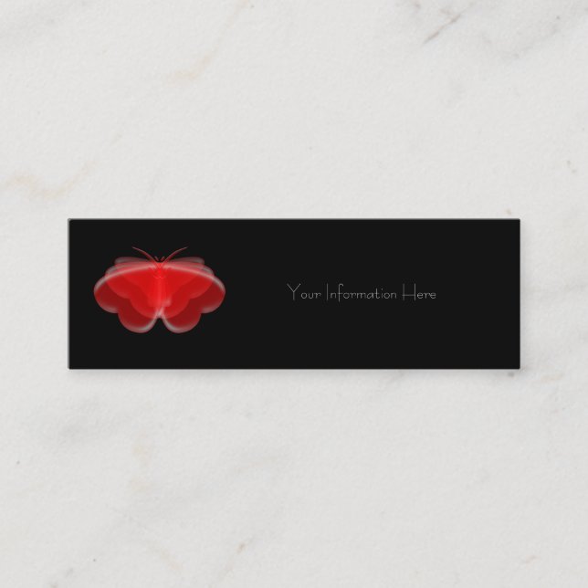 Butterfly Hearts Bookmark Business Cards (Front)