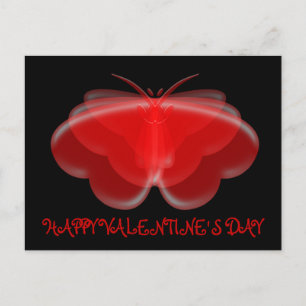 Butterfly Hearts Happy Valentine's Day Postcard