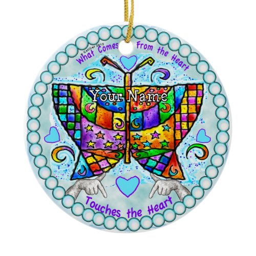 Butterfly Hearts Ornament
