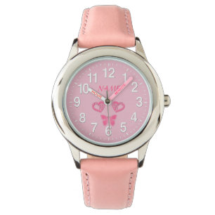 Butterfly & Hearts Personalized Watches for Girls