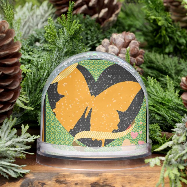 Butterfly Hearts  Snow Globe (Winter)