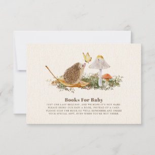 Butterfly Hedgehog Mushroom Books For Baby Shower Invitation