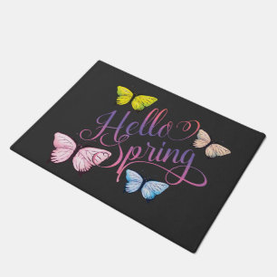 Butterfly Hello Spring Doormat