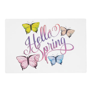 Butterfly Hello Spring Placemat