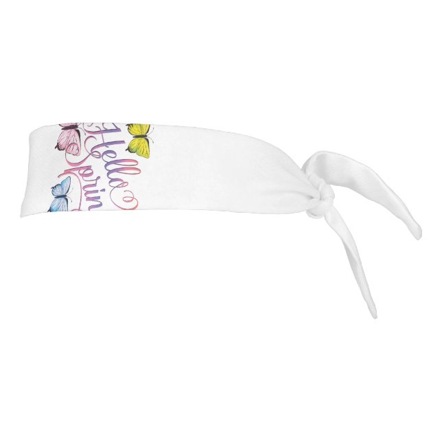 Butterfly Hello Spring Tie Headband (Rotate 90)