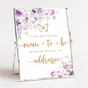 Butterfly Help the Busy Mom Address an Envelope Poster