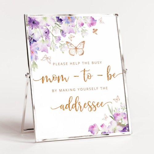 Butterfly Help the Busy Mom  Address an Envelope Poster