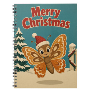 Butterfly Holiday Yard Animal Christmas Notebook
