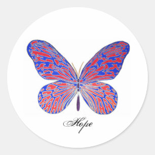 Butterfly Hope Classic Round Sticker